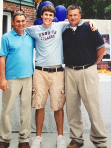 My dad, me, and my brother at my high school graduation party